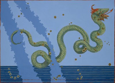 ヨハンバイエルによって書かれ、アレクサンダーメア（1559-c.1616）1603（手彩色の銅版画）によって彫刻された「ウラノメトリア」からのセルペンスカプとセルペンスカウダの星座 作： Johann Bayer